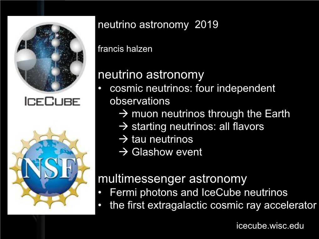 Neutrino Astronomy Multimessenger Astronomy
