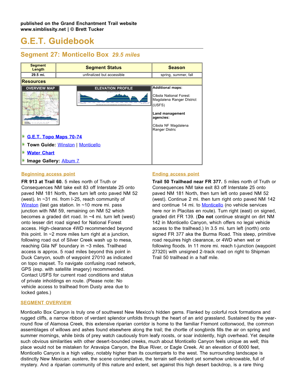 Grand Enchantment Trail Guide