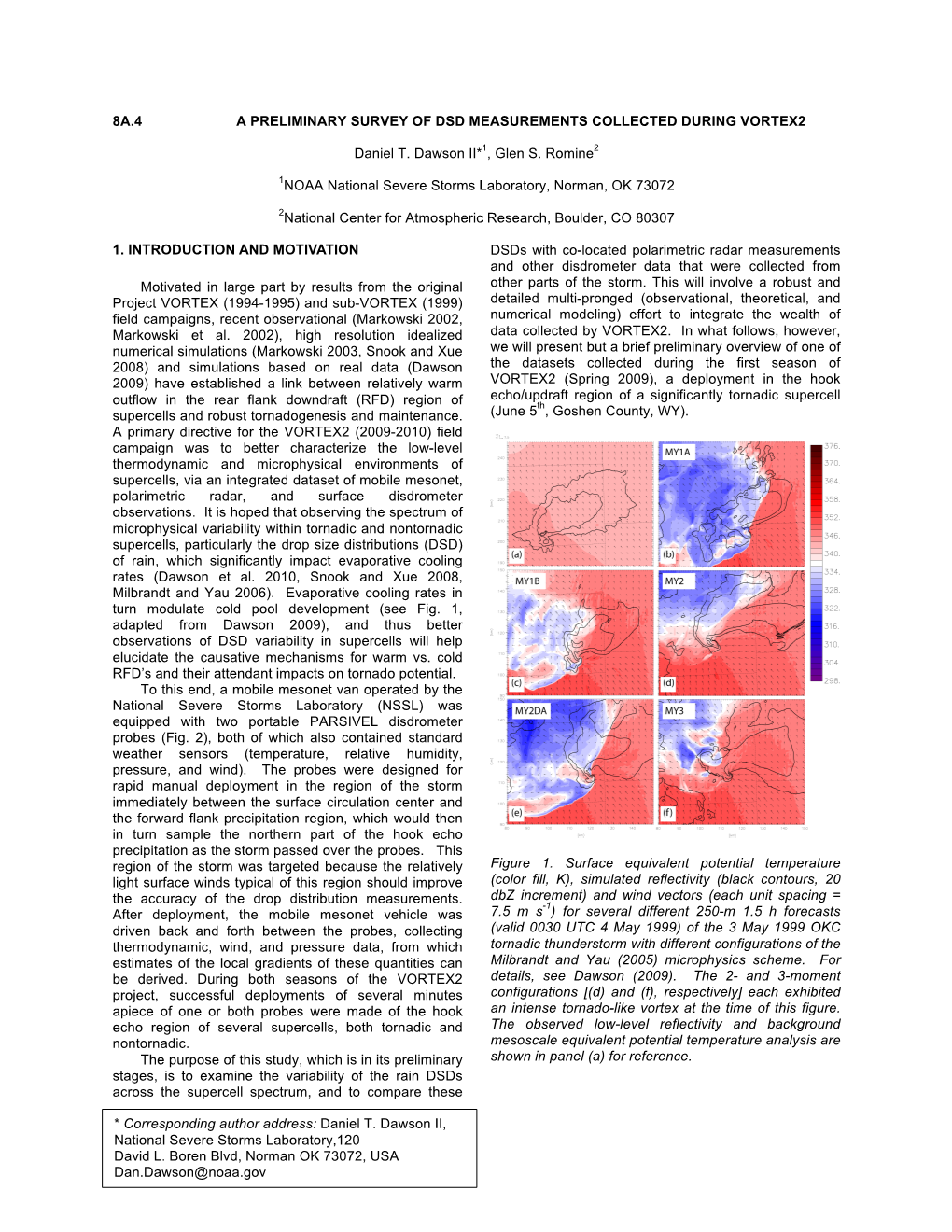 8A.4 a Preliminary Survey of Dsd Measurements Collected During Vortex2