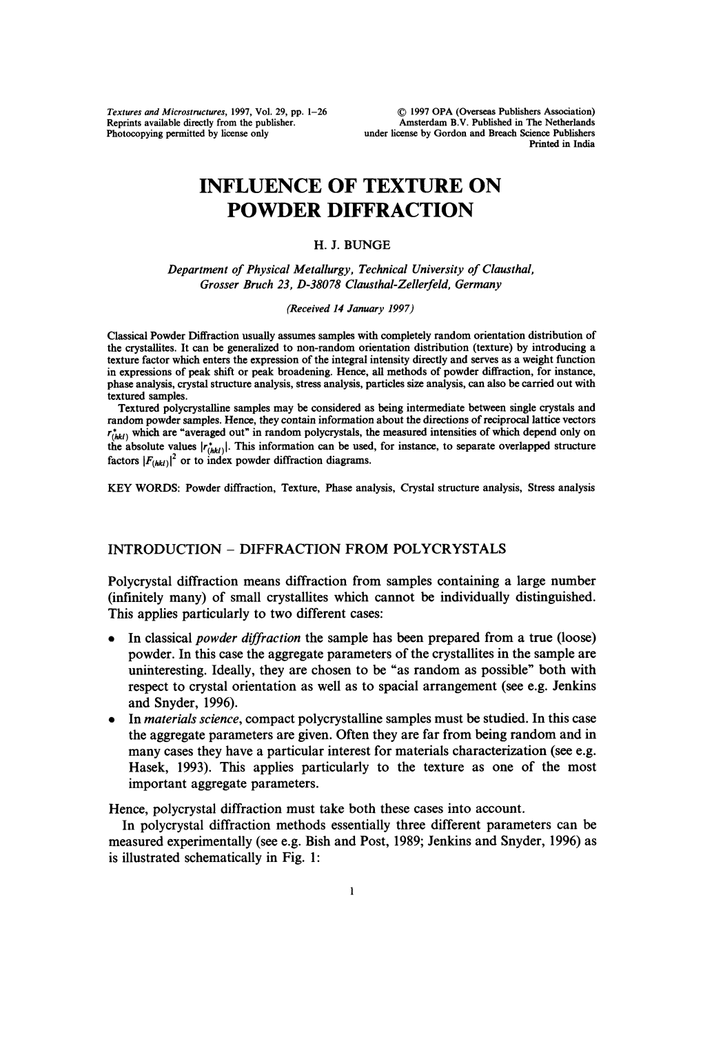 Influence of Texture on Powder Diffraction