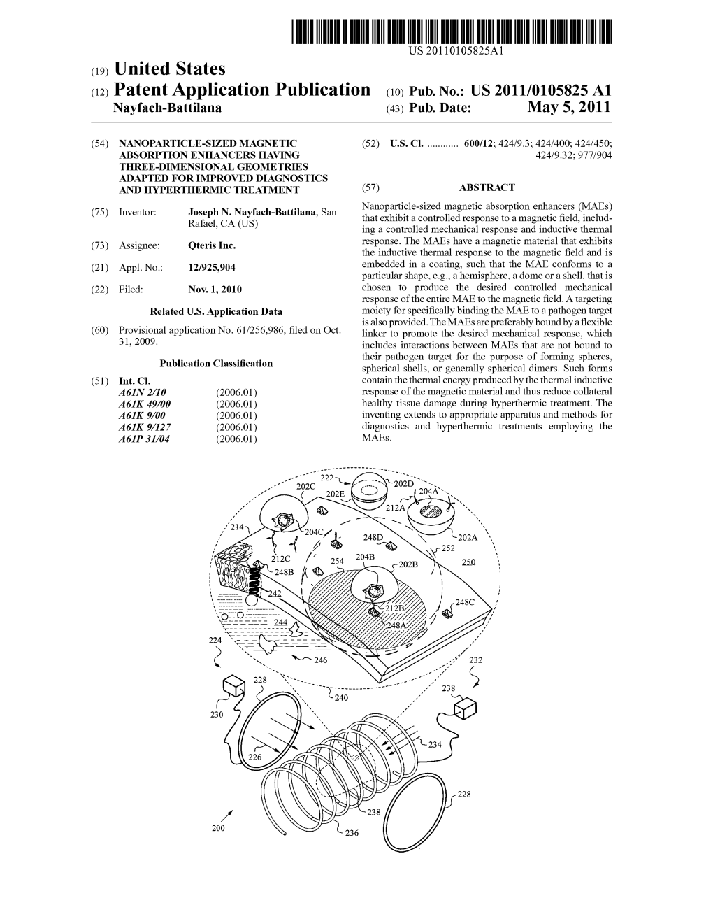 (12) Patent Application Publication (10) Pub. No.: US 2011/0105825 A1 Nayfach-Battilana (43) Pub