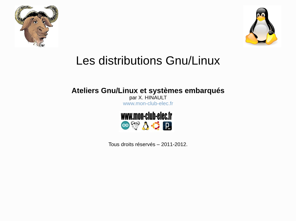 Les Distributions Gnu/Linux