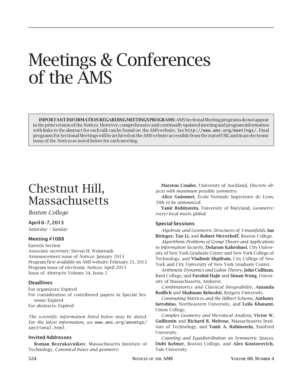 Meetings & Conferences of The