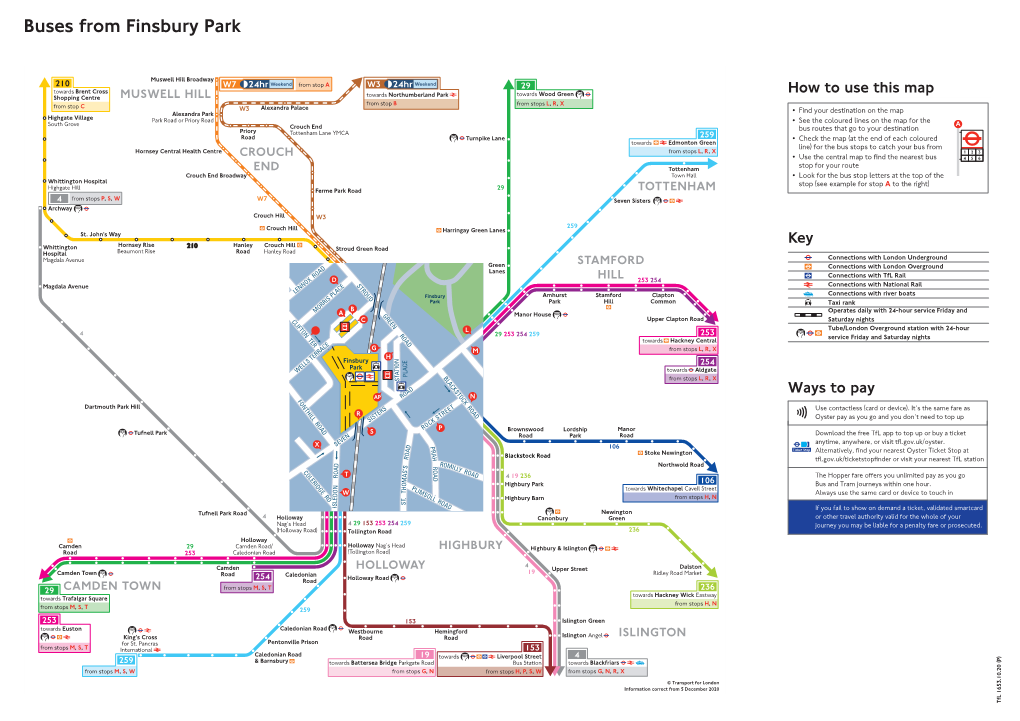 Buses from Finsbury Park