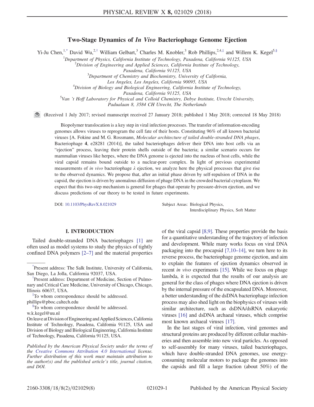 Two-Stage Dynamics of in Vivo Bacteriophage Genome Ejection