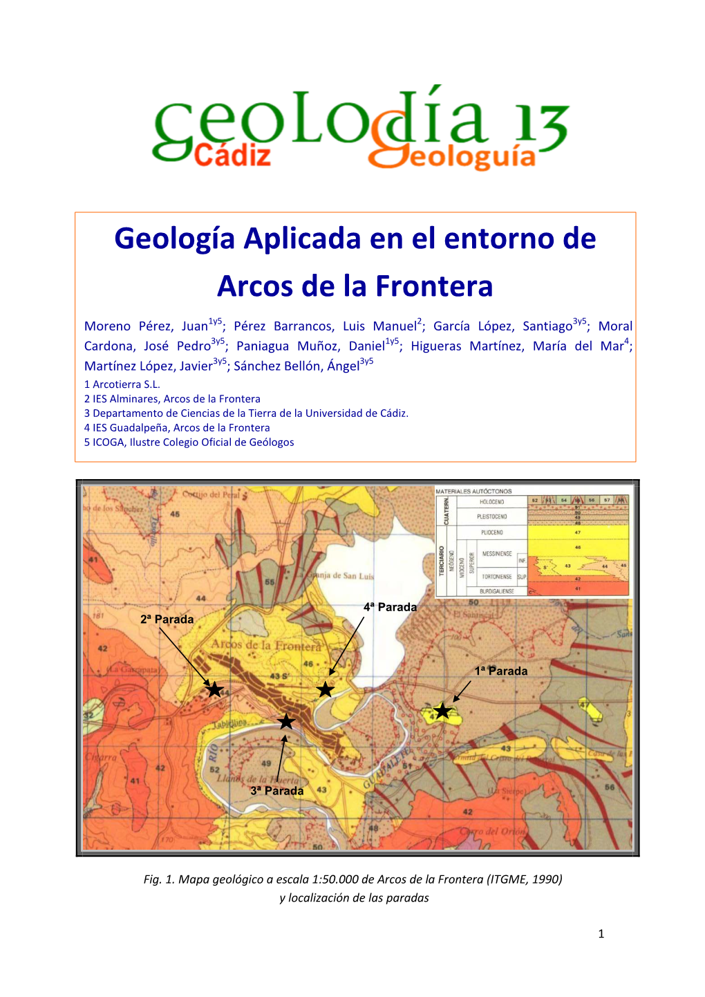 Geología Aplicada En El Entorno De Arcos De La Frontera