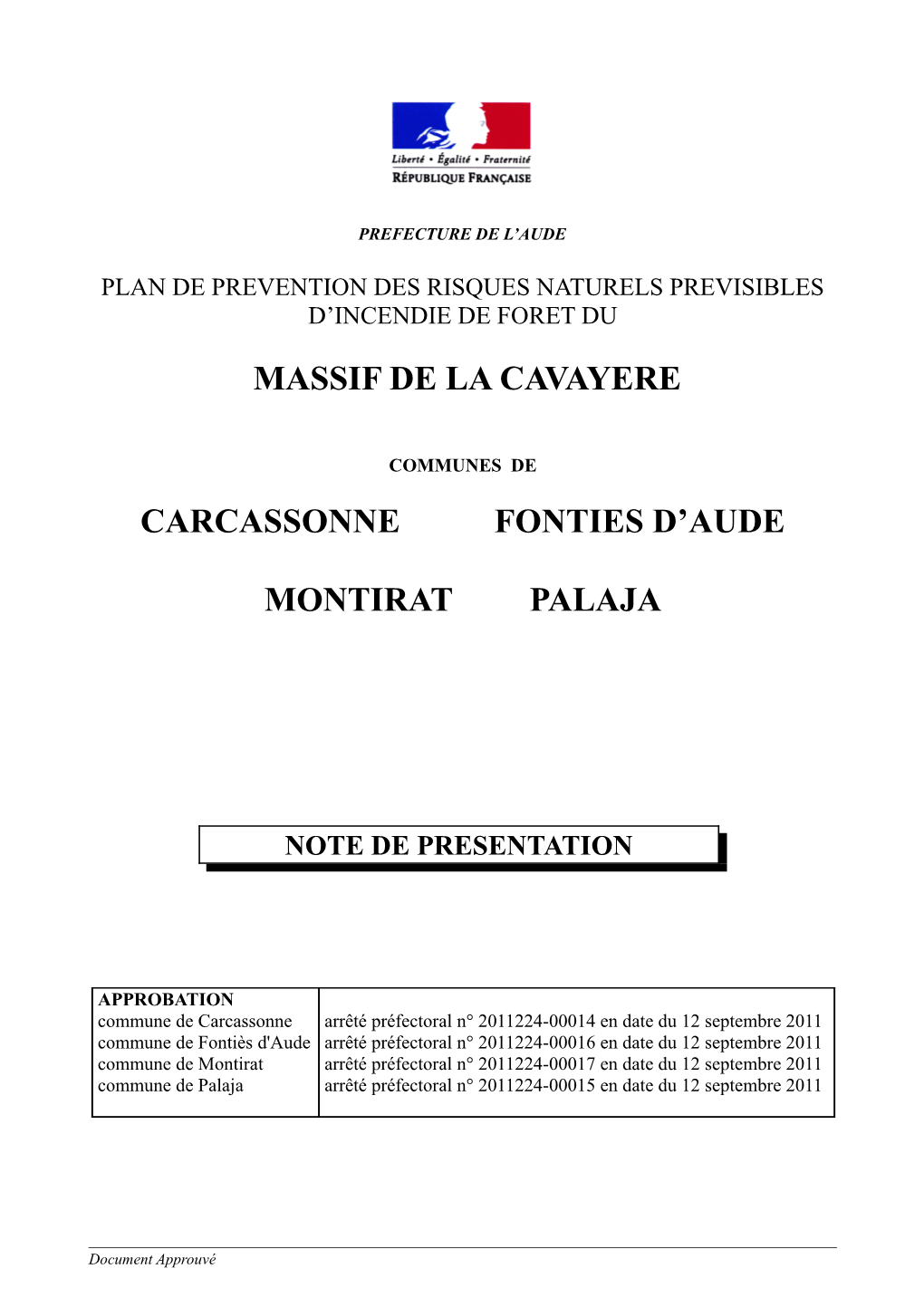 Massif De La Cavayere Carcassonne Fonties D'aude Montirat Palaja