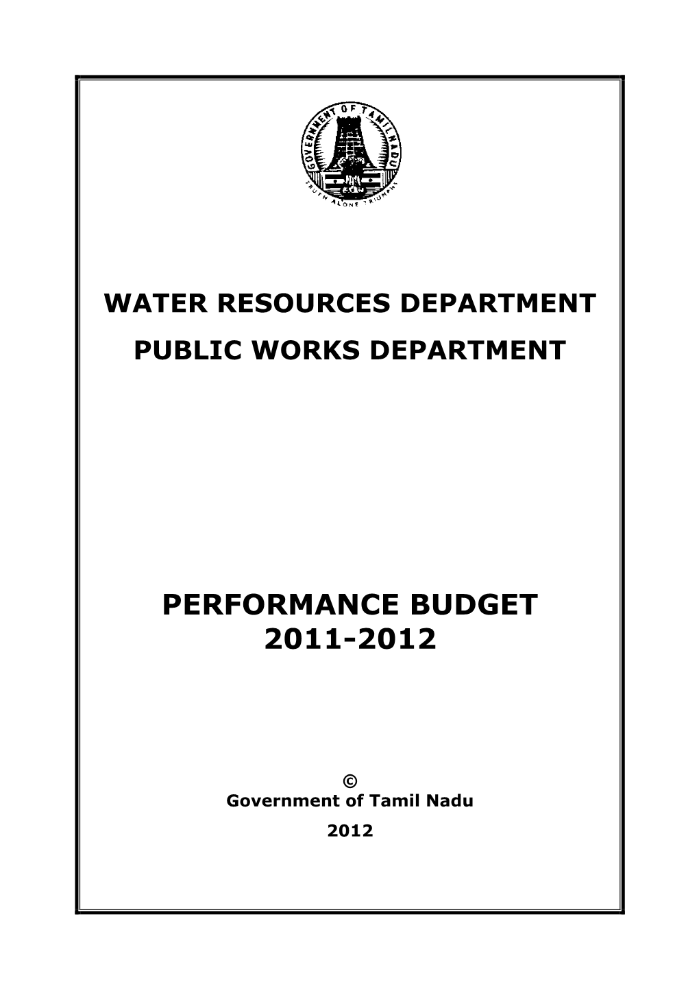 Performance Budget 2011-2012