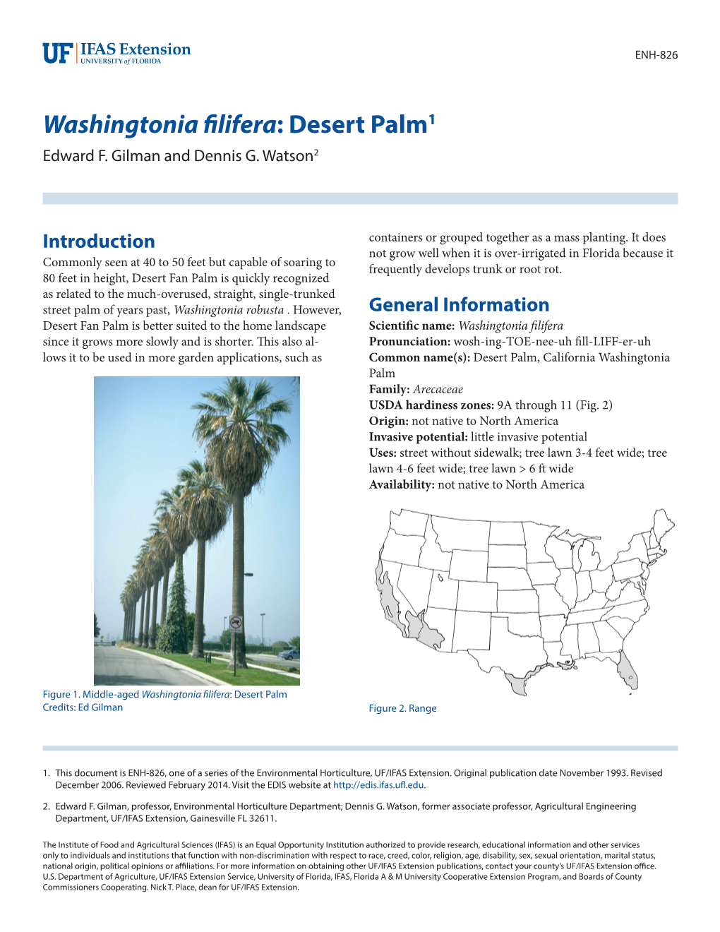 Washingtonia Filifera: Desert Palm1 Edward F