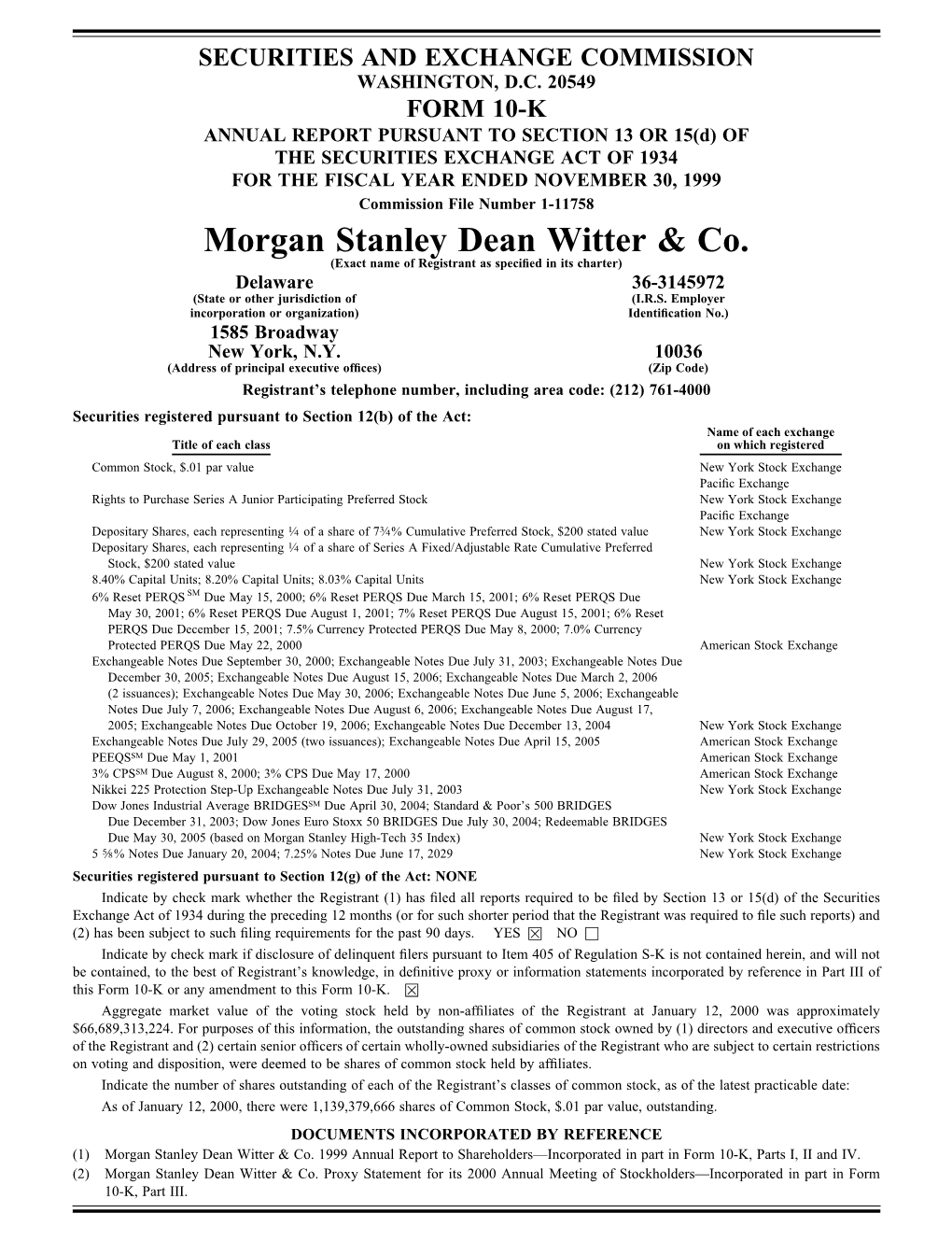 Morgan Stanley Dean Witter &