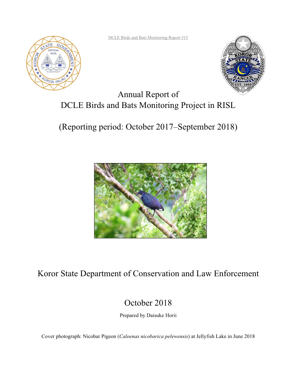 Annual Report of DCLE Birds and Bats Monitoring Project in RISL