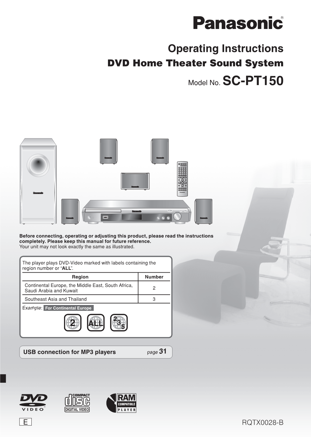 Operating Instructions DVD Home Theater Sound System