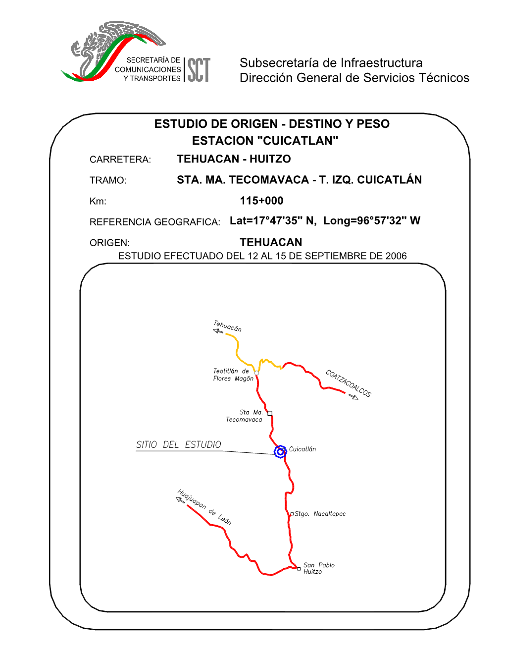 Subsecretaría De Infraestructura Dirección General De Servicios Técnicos