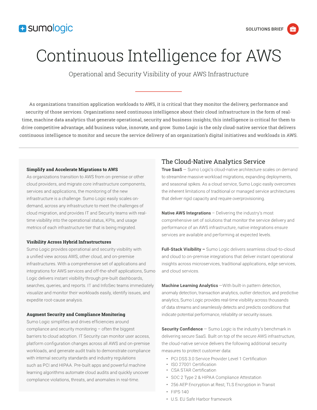 Continuous Intelligence for AWS Operational and Security Visibility of Your AWS Infrastructure