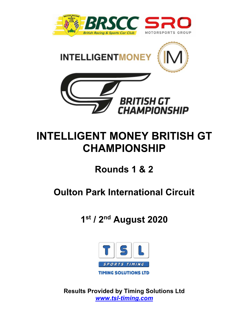 Intelligent Money British Gt Championship