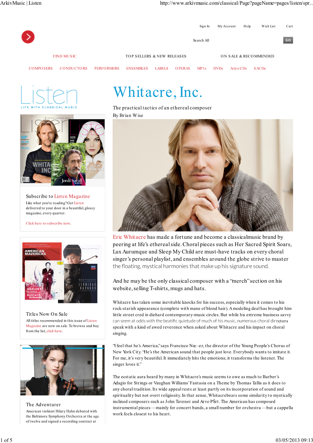 Whitacre, Inc