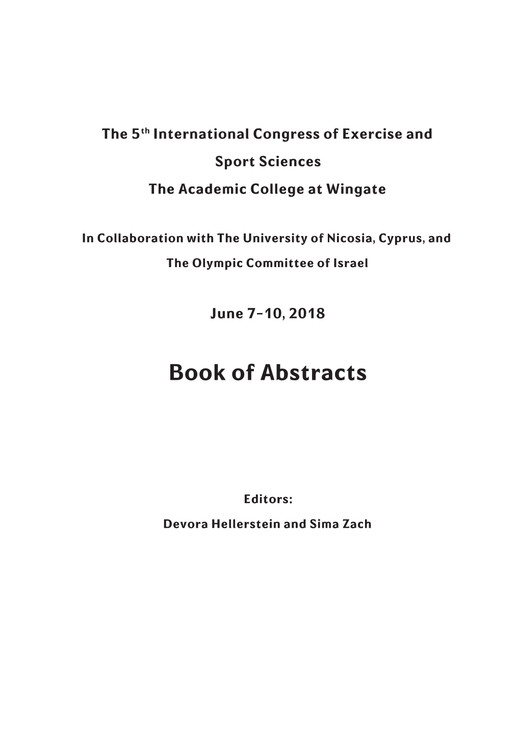 Book of Abstracts