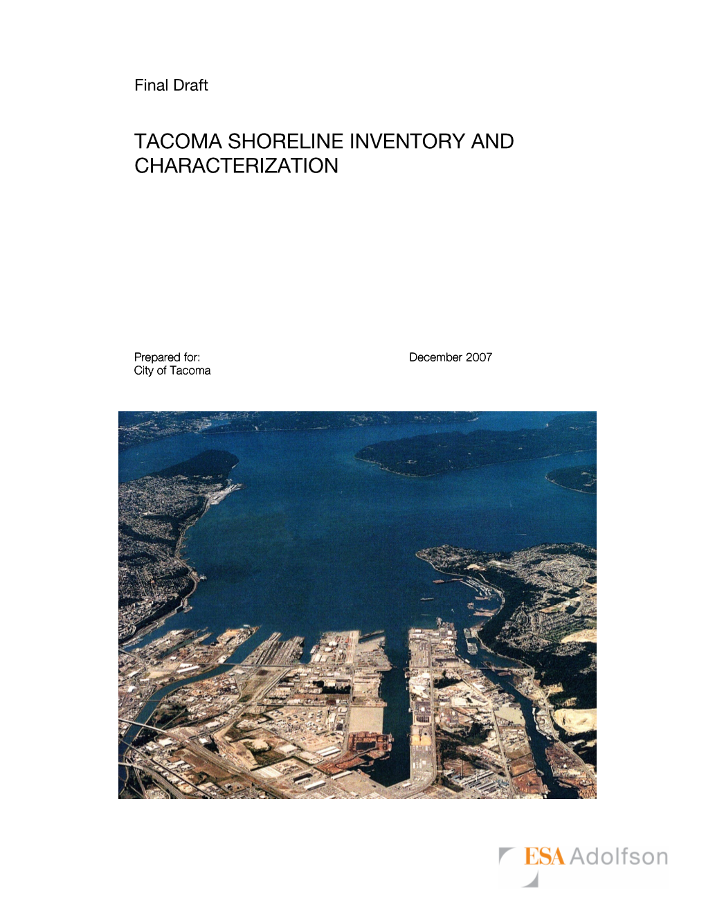 Tacoma Shoreline Inventory and Characterization