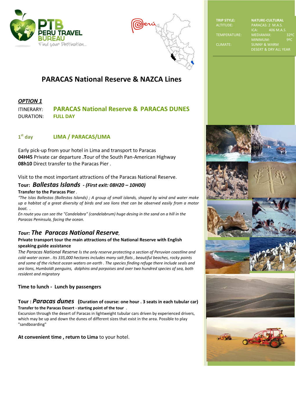 PARACAS National Reserve & NAZCA Lines