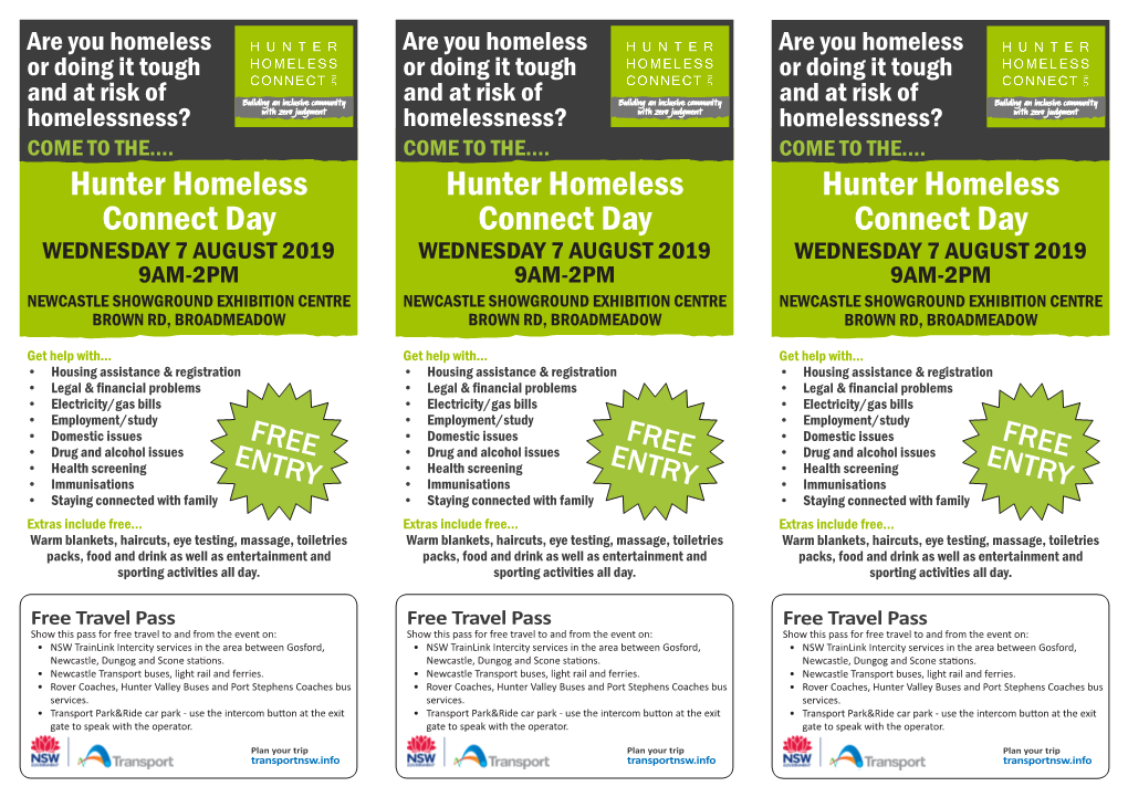 Hunter Homeless Connect Day Hunter Homeless Connect