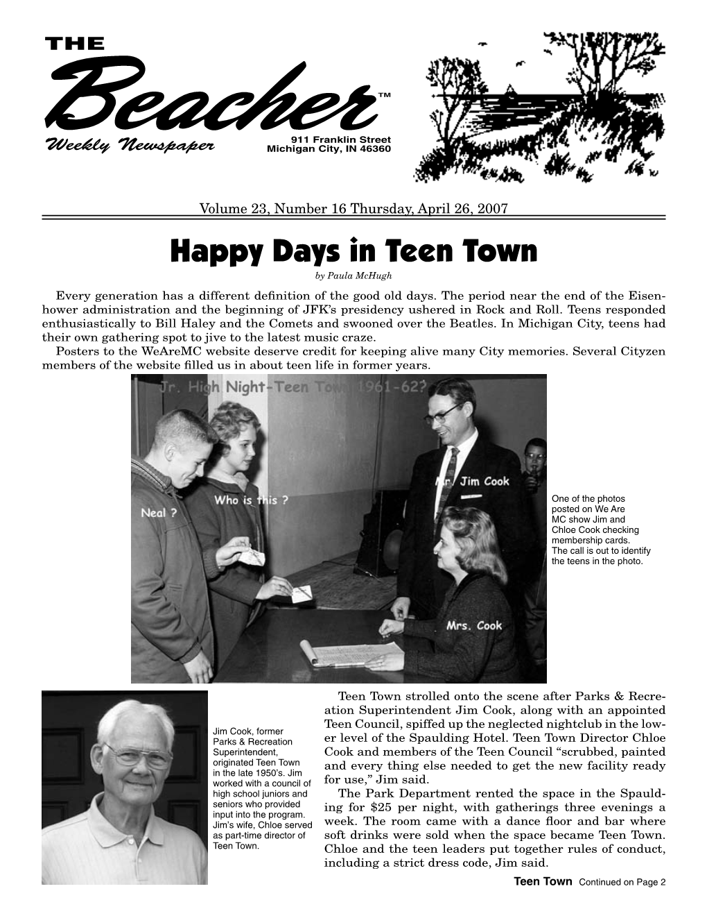 Happy Days in Teen Town by Paula Mchugh Every Generation Has a Different Deﬁ Nition of the Good Old Days