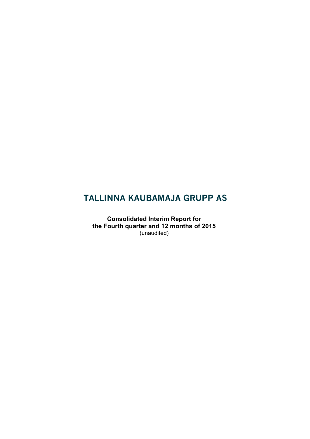 Tallinna Kaubamaja Grupp As