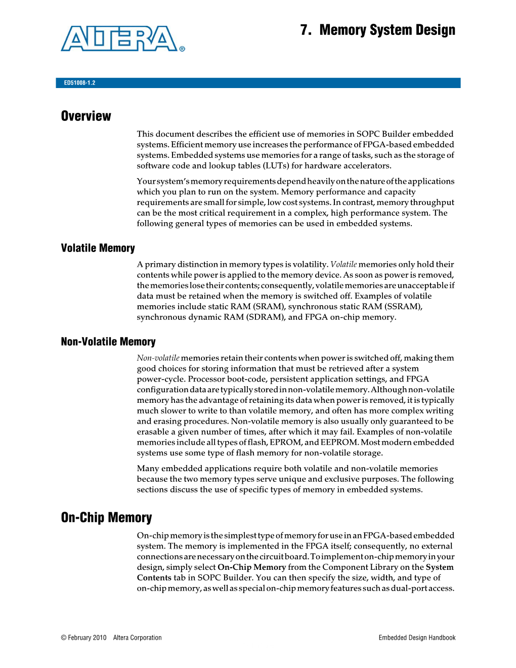 7. Memory System Design