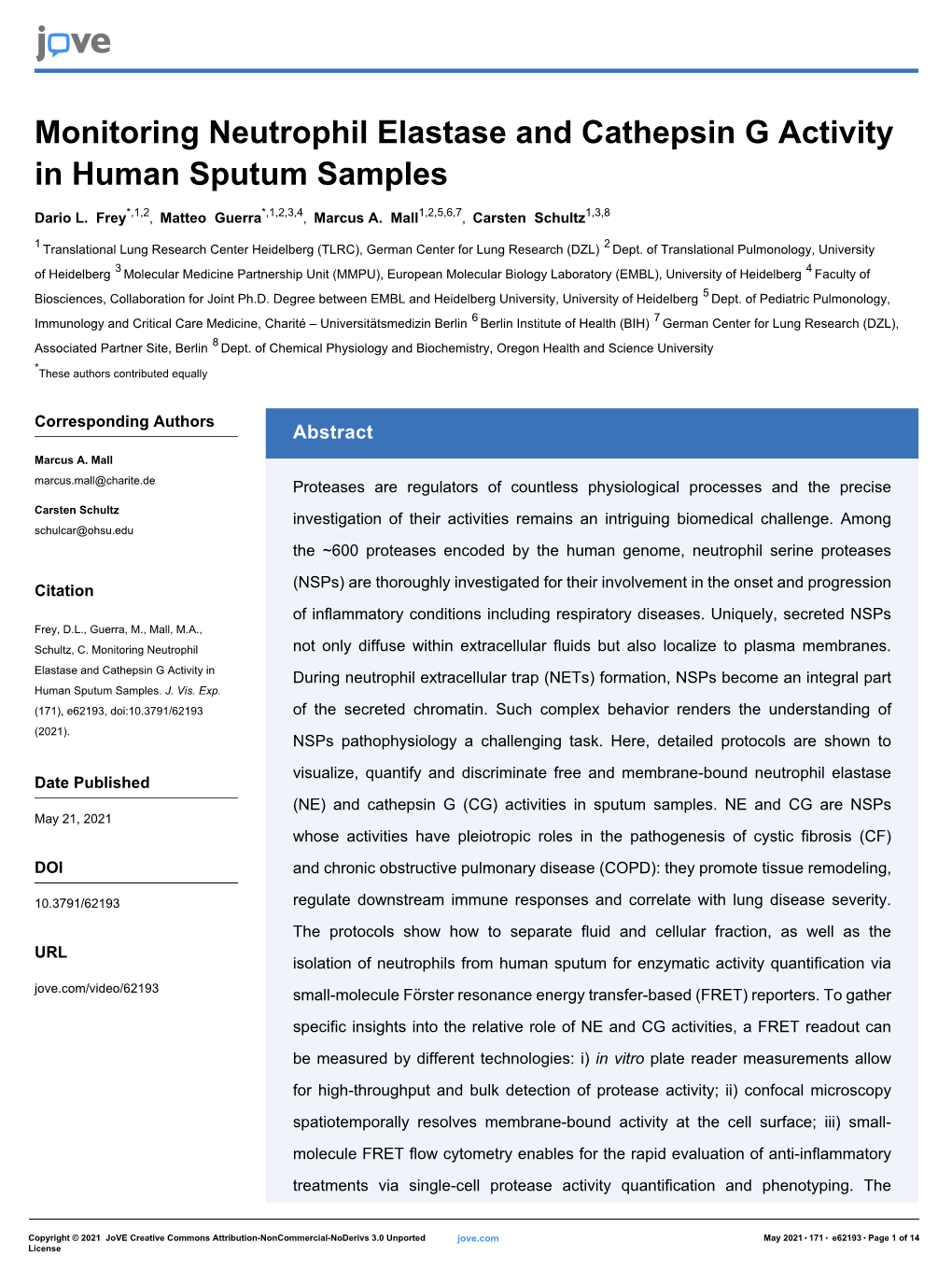 Monitoring Neutrophil Elastase and Cathepsin G Activity in Human Sputum Samples