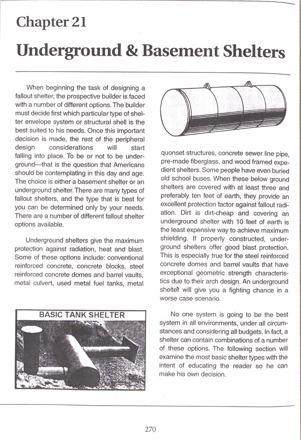 Underground & Basement Shelters