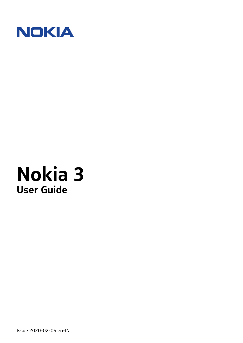Nokia 3 User Guide