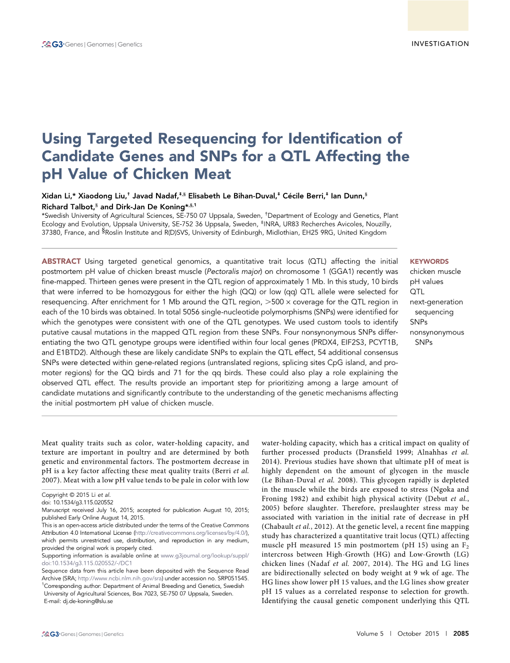 Using Targeted Resequencing for Identification Of