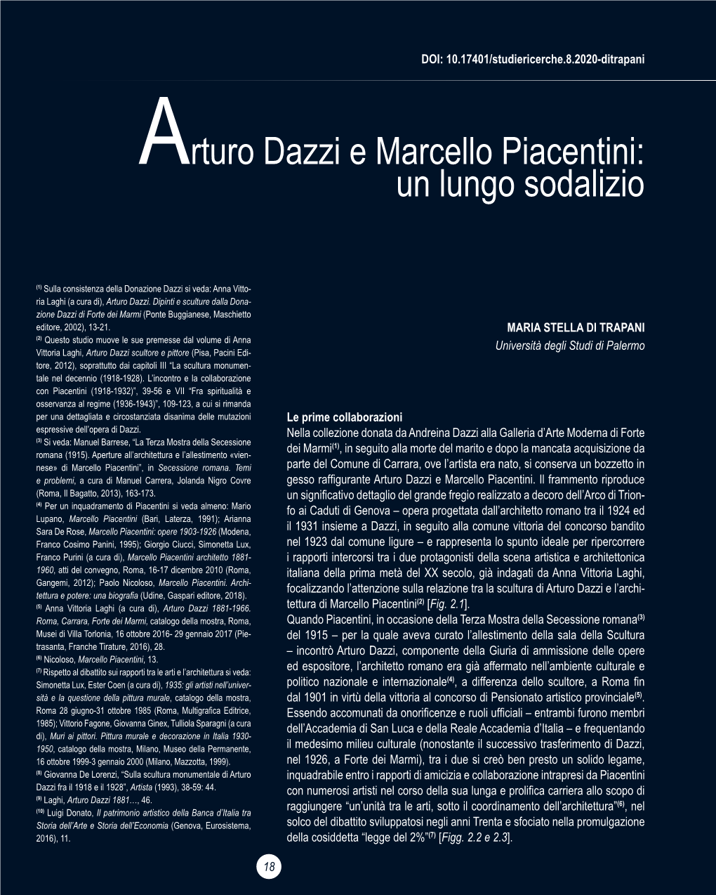 Arturo Dazzi E Marcello Piacentini: Un Lungo Sodalizio