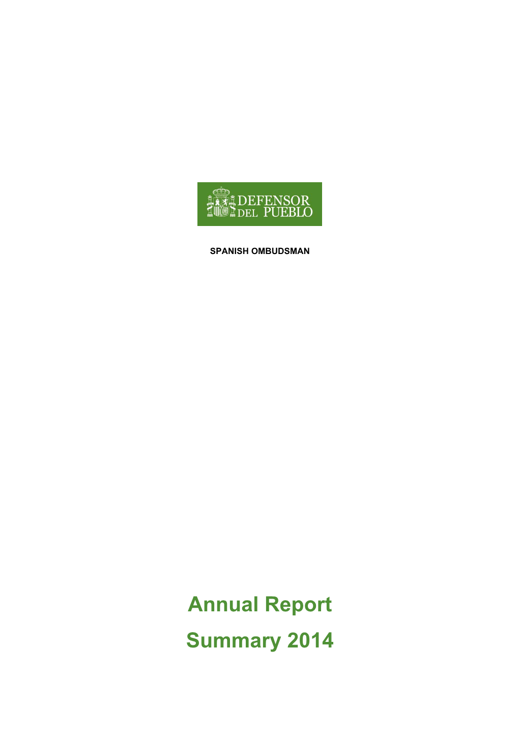 Summary Report Defensor 2014