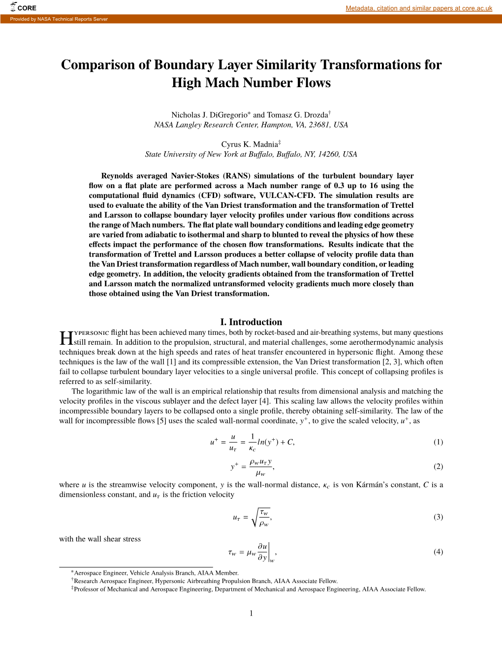 Comparison of Boundary Layer Similarity Transformations for High Mach Number Flows