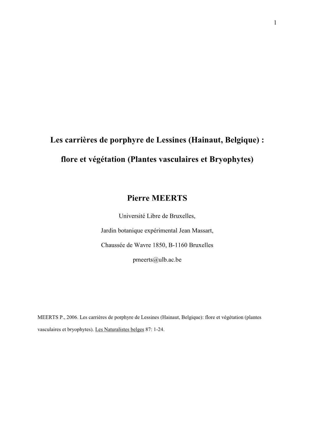 Les Carrières De Porphyre De Lessines (Hainaut, Belgique)