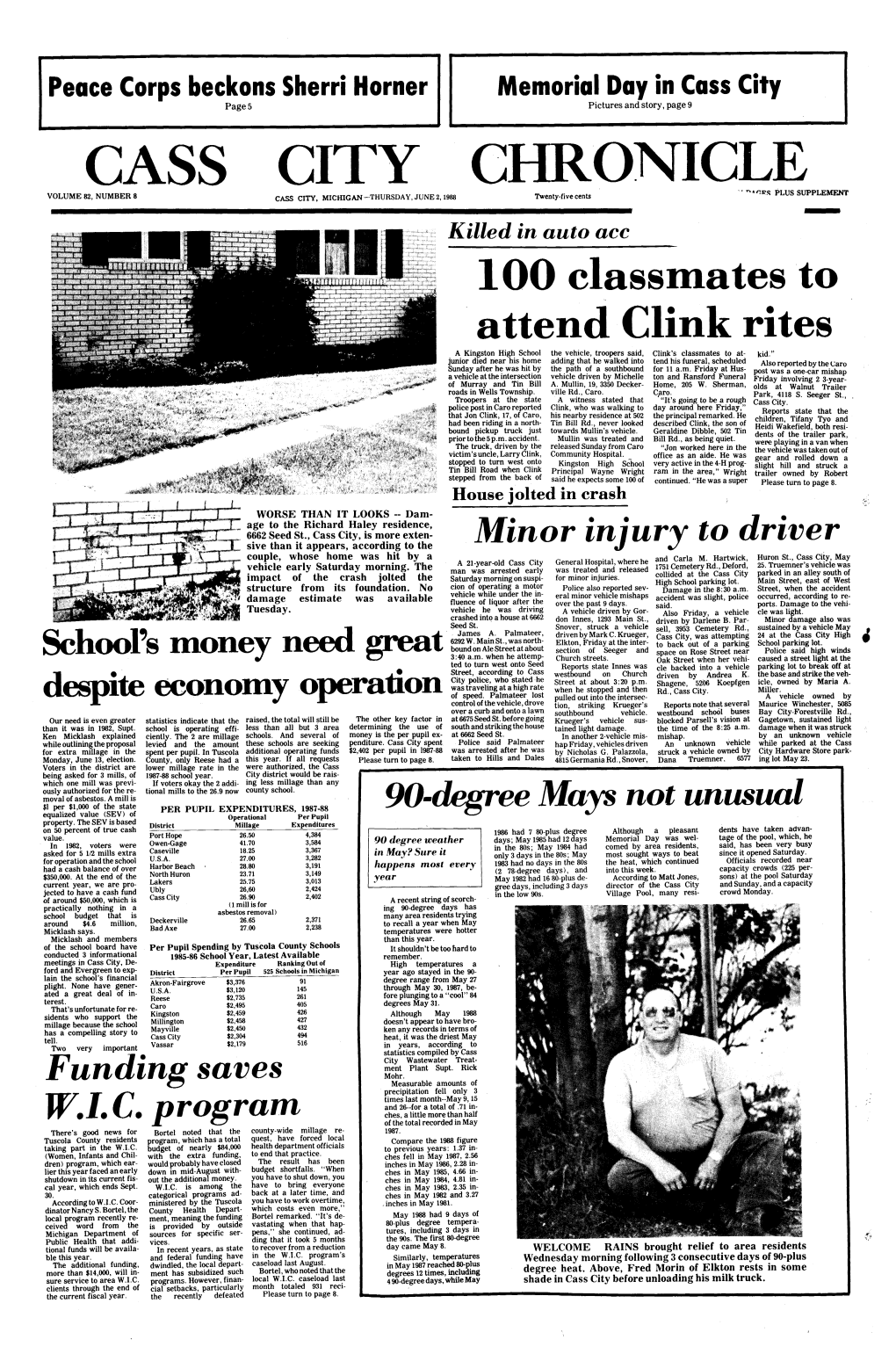 Cass City Chronicle-Thursday, June 2,1988 Page Three I