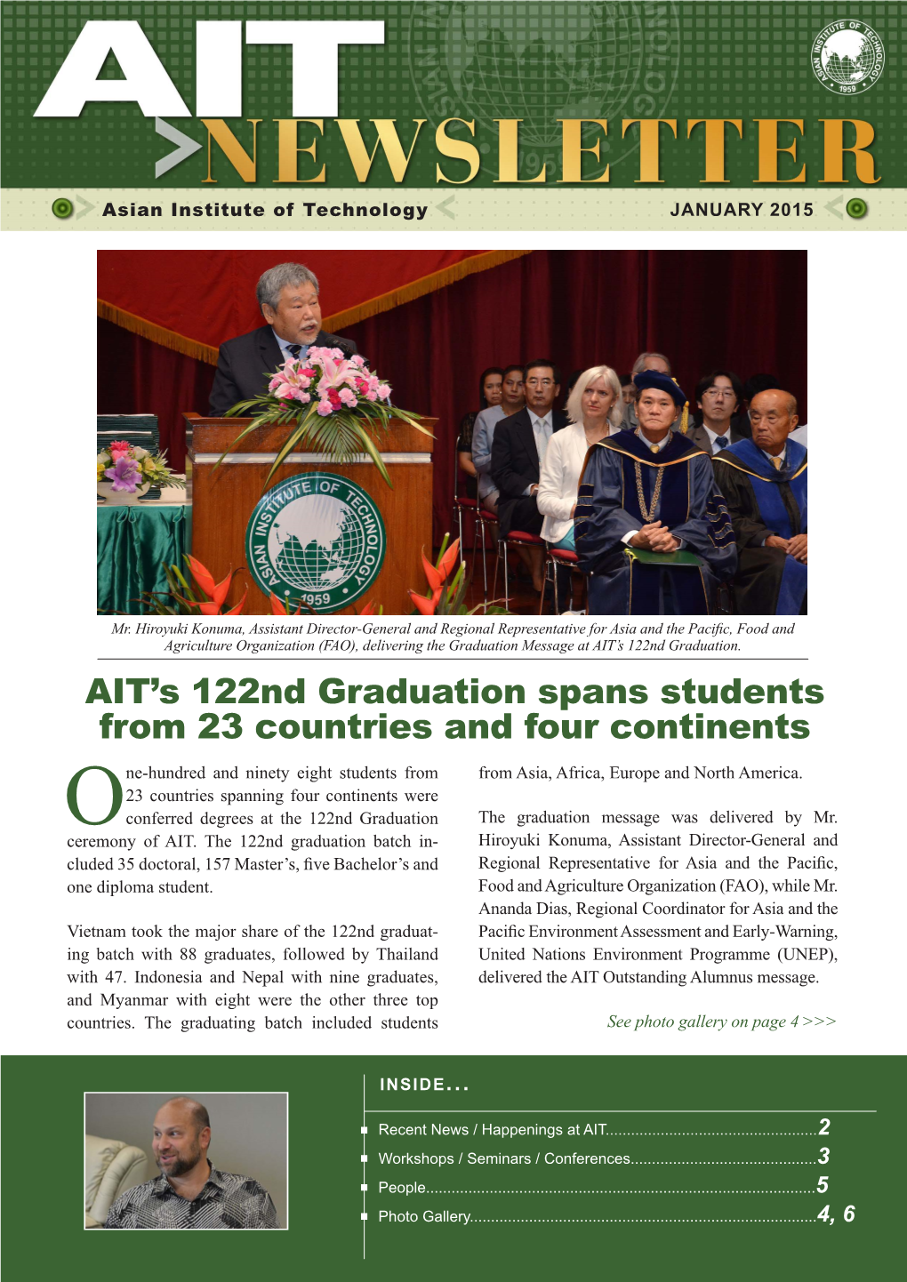 AIT's 122Nd Graduation Spans Students from 23 Countries and Four