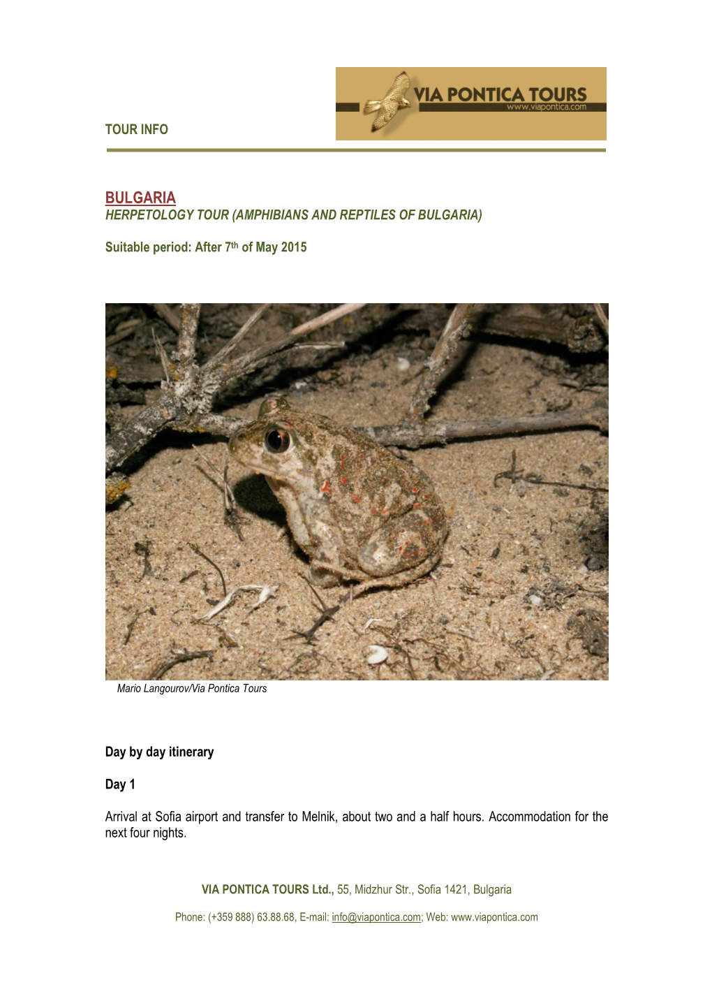 Herpetology Tour (Amphibians and Reptiles of Bulgaria)