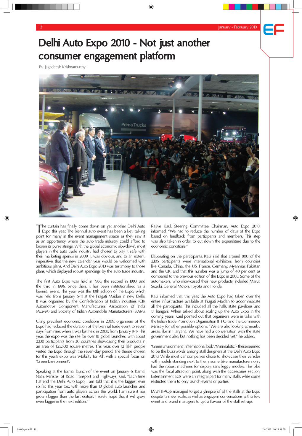 Delhi Auto Expo 2010 - Not Just Another Consumer Engagement Platform by Jagadeesh Krishnamurthy