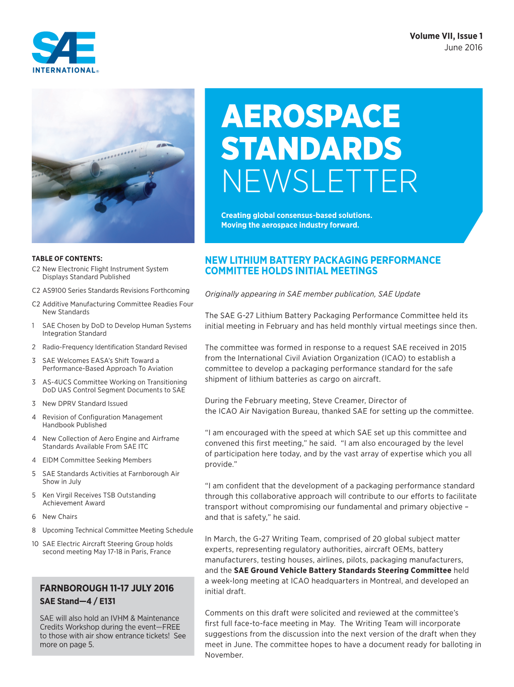 Aerospace Standards Newsletter