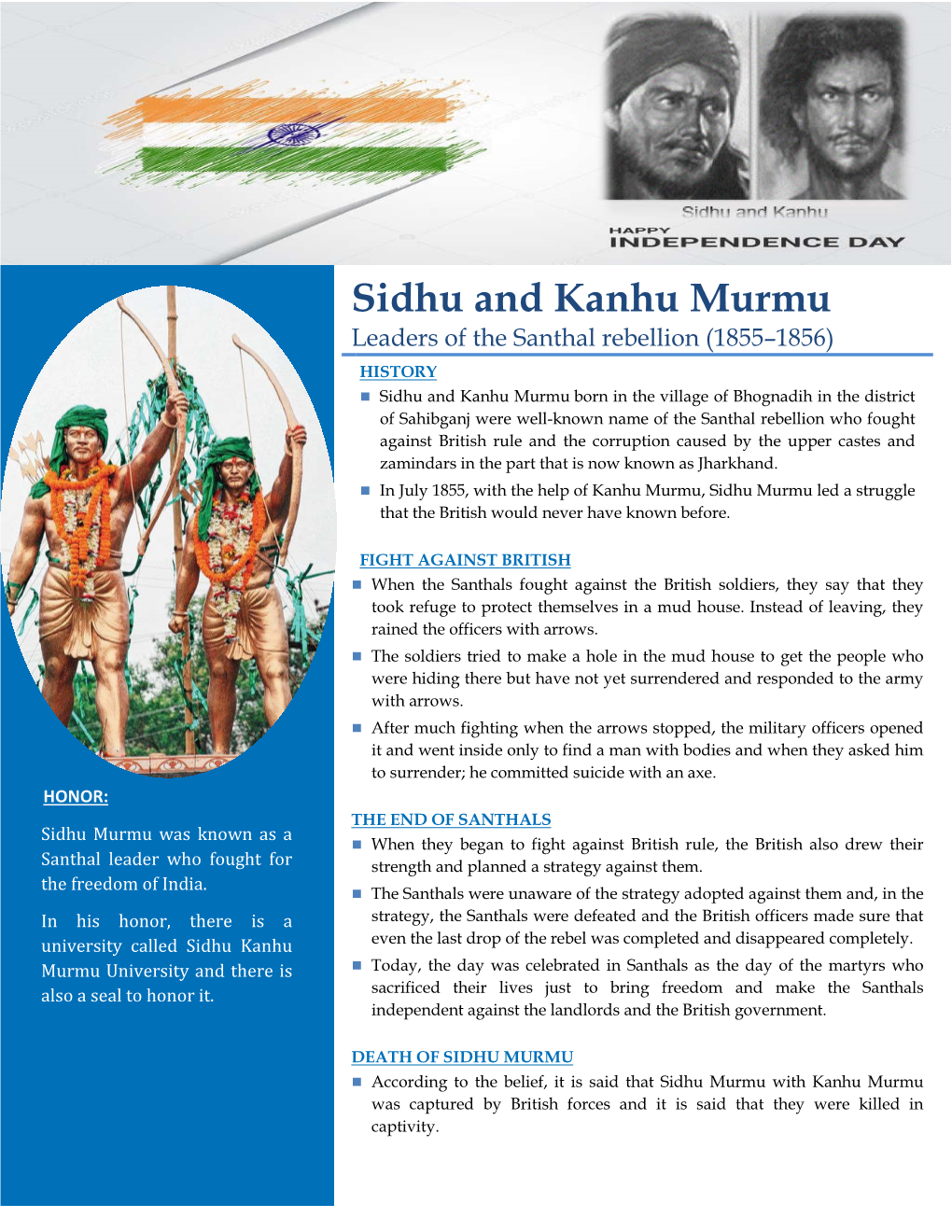 Sidhu and Kanhu Murmu