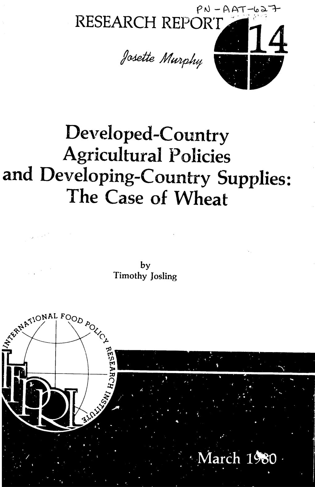 Developed-Country Agricultural Policies and Developing-Country Supplies: the Case of Wheat