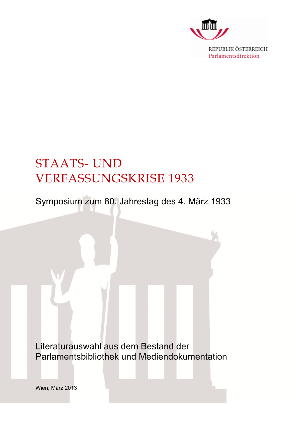 Und Verfassungskrise 1933