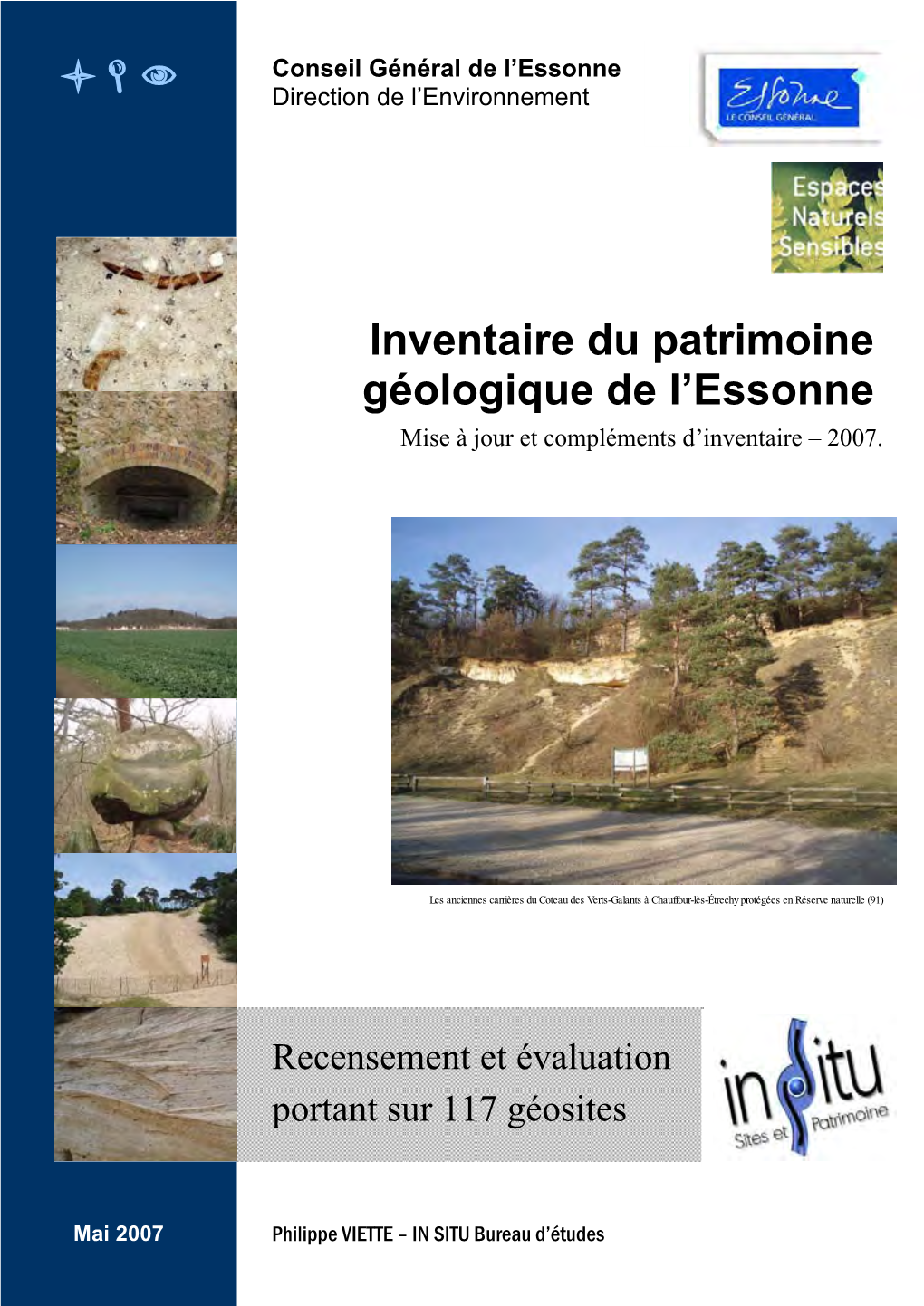 Inventaire Du Patrimoine Géologique De L'essonne
