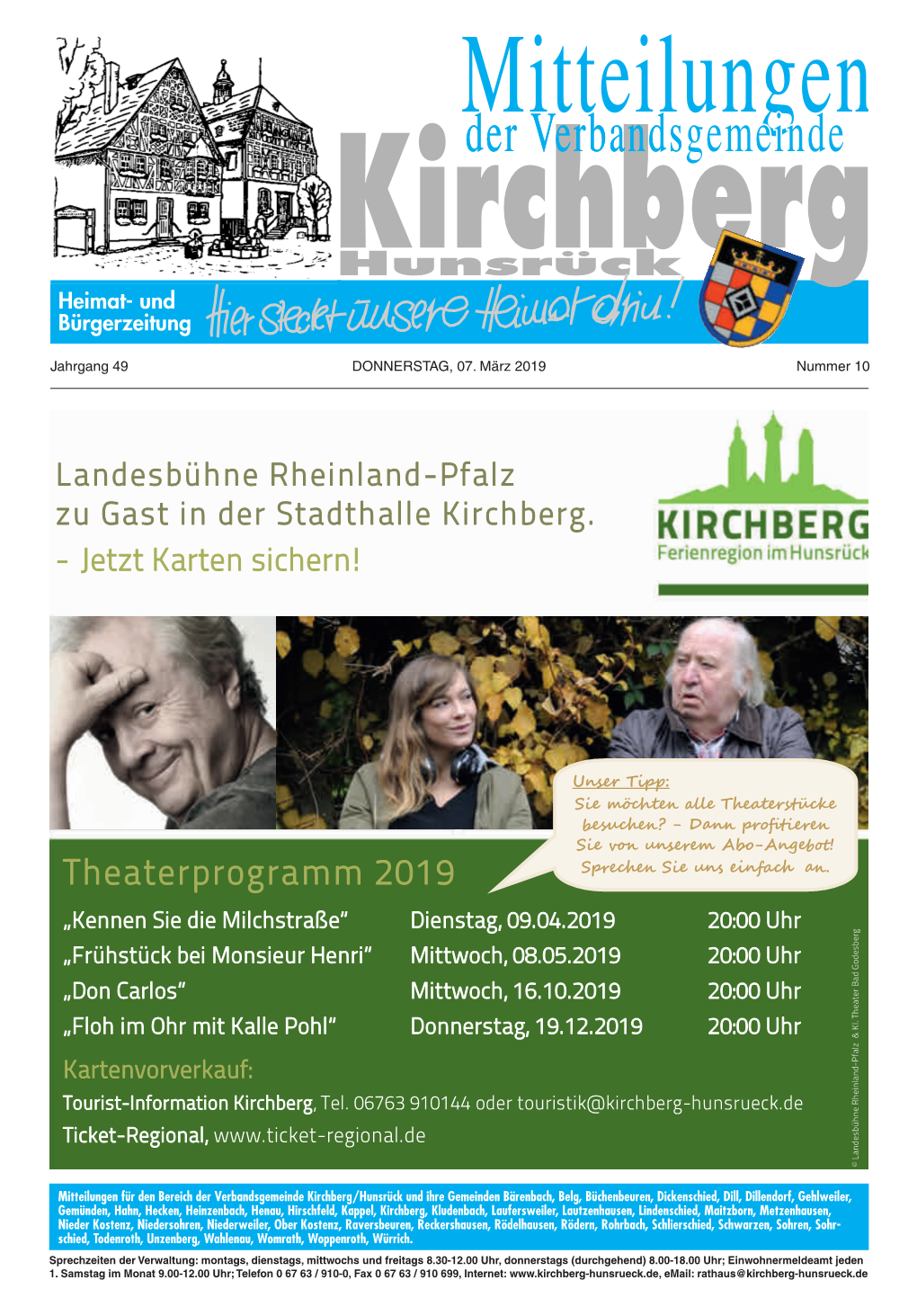 Theaterprogramm 2019 Sprechen Sie Uns Einfach An