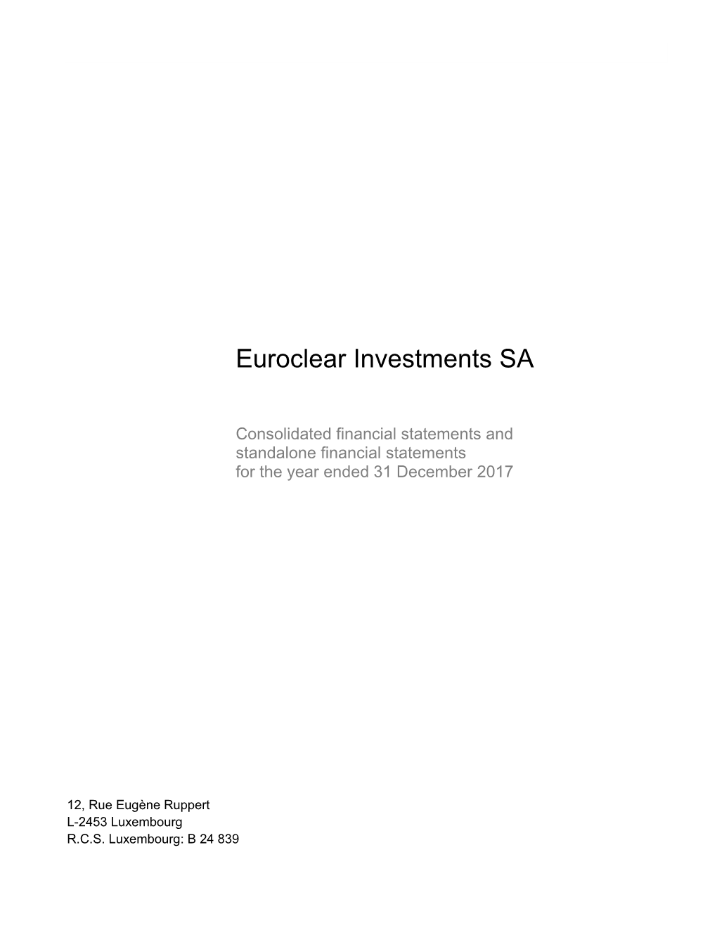 Euroclear Investments SA