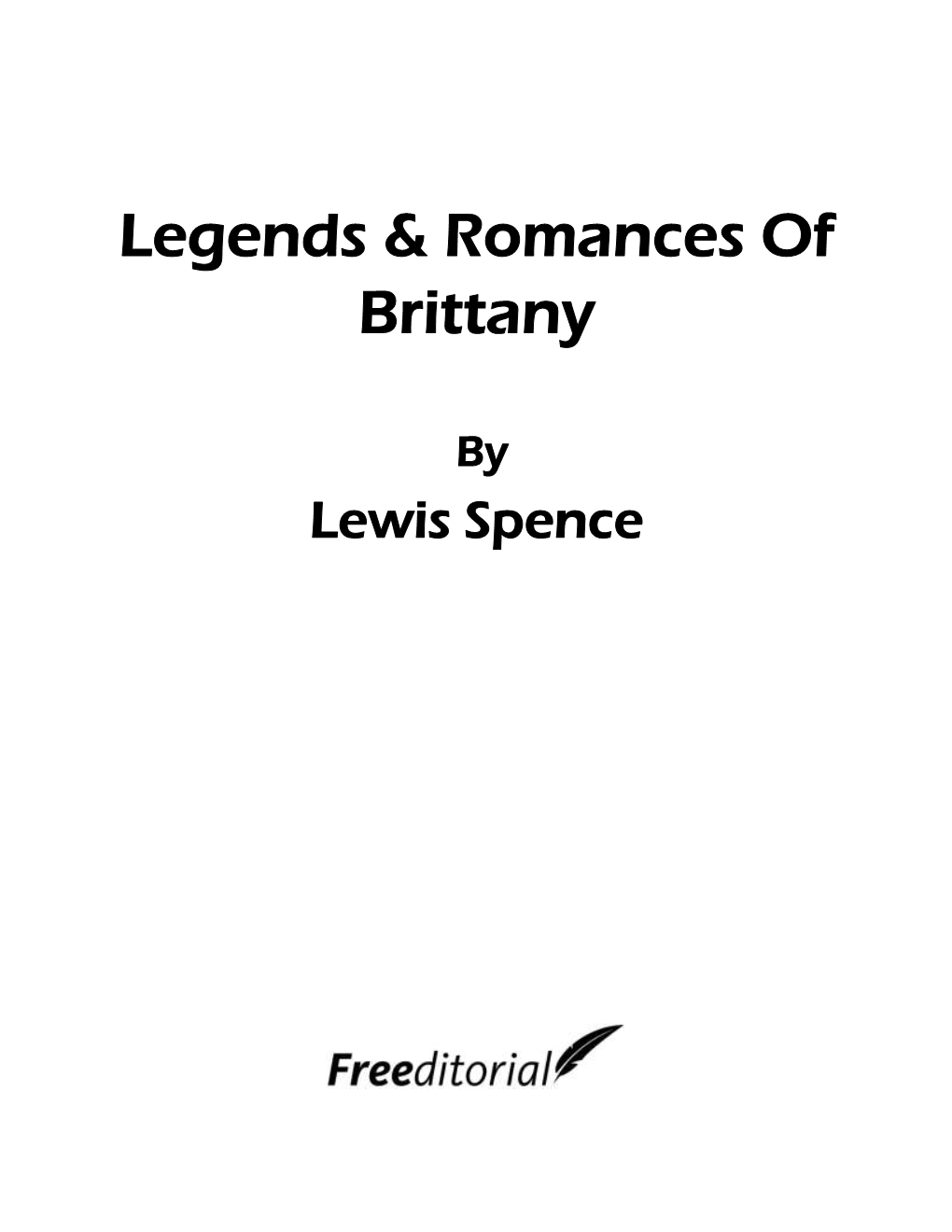 Legends & Romances of Brittany