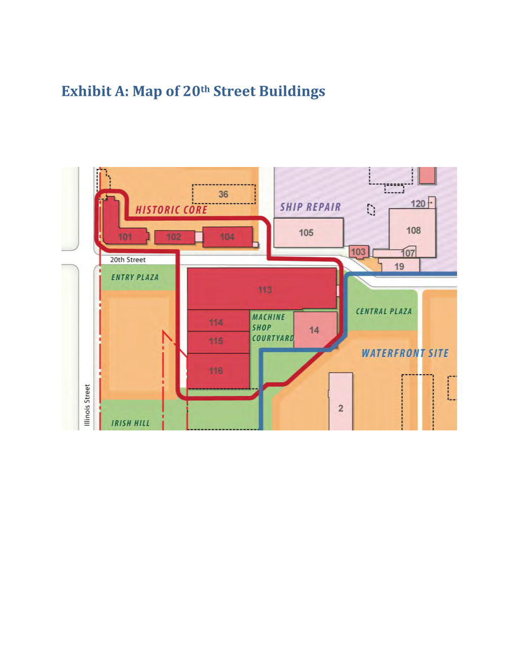 Exhibit A: Map of 20Th Street Buildings