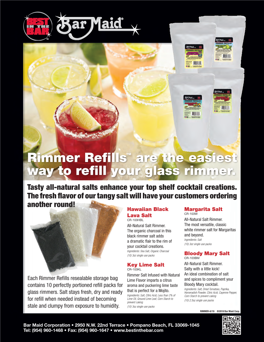 Rimmer Refills™ Are the Easiest Way to Refill Your Glass Rimmer. Tasty All-Natural Salts Enhance Your Top Shelf Cocktail Creations