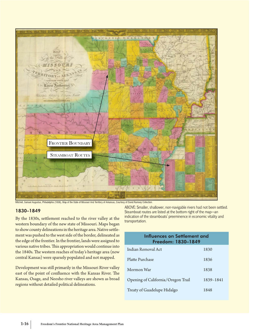 1830–1849 by the 1830S, Settlement Reached to the River Valley at The